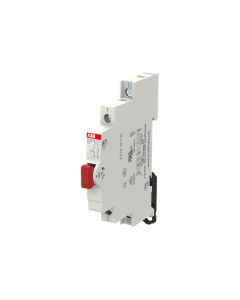 PULSADOR DIN 1NA+1NC ROJO 9MM 16A ABB
