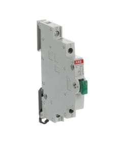 PULSADOR DIN 1NA+1NC VERDE 9MM 16A ABB