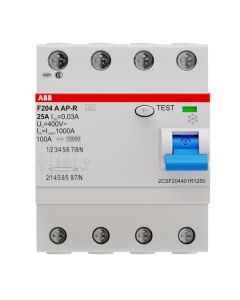 INT. DIFERENCIAL 4 X 25 A. SENS = 30MA AP-R ABB