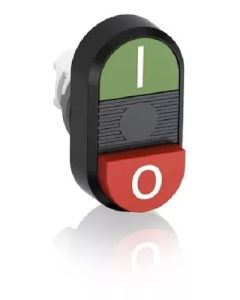 CABEZAL PULSADOR DOBLE EXTENDIDO SIN LENTE, TEXTO I/O