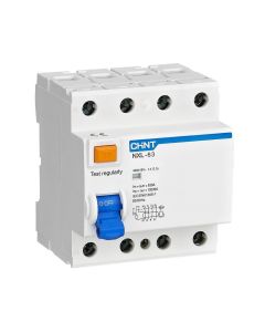 DISYUNTOR TETRAPOLAR CHINT NXL, 63A - 30MA - CLASE AC - 6KA