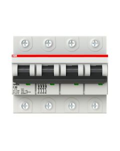 INT.TERMOMAGNÉTICO TETRAPOLAR IN 80A ICU = 10KA CURVA C ABB